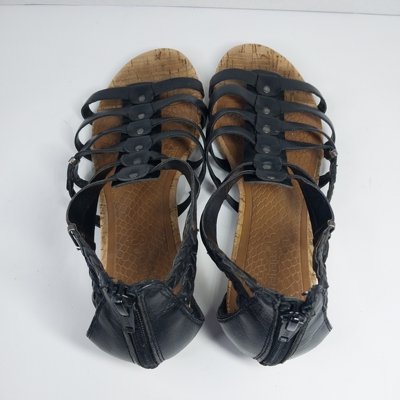 Baretaps Gweneth Strappy Black Leather Casual Sandals Size 7.5 Gladiator Shoes - Picture 13 of 15